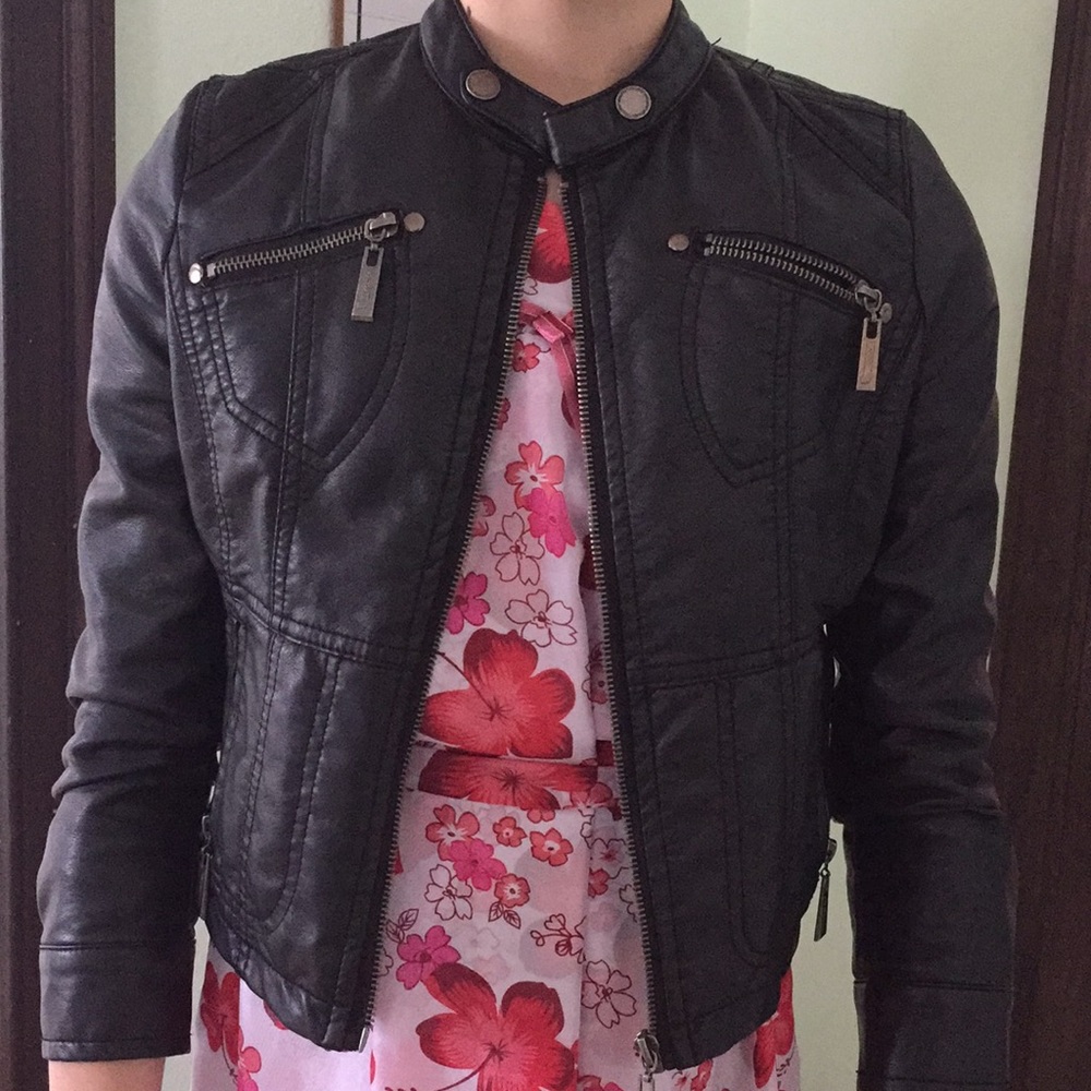 Medium Jou Jou little girls leather jacket 10/12